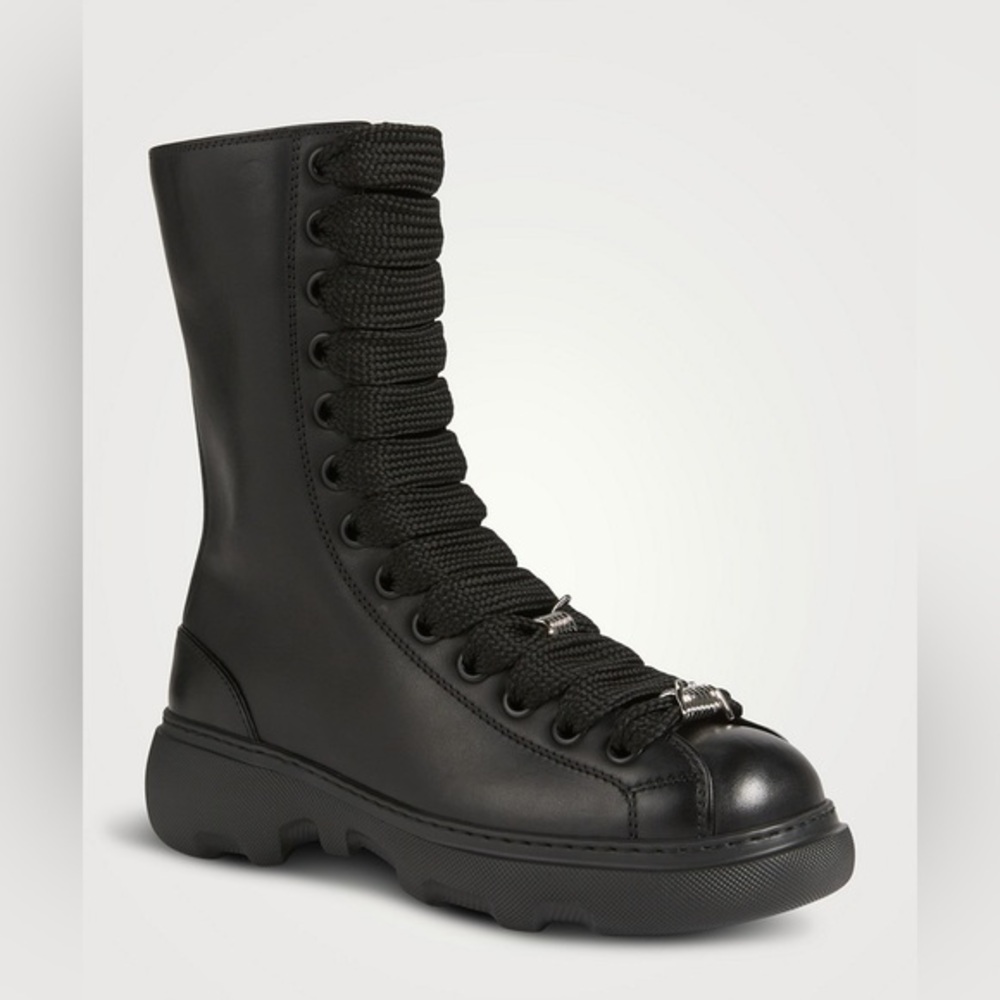 Burberry Black Combat Boots